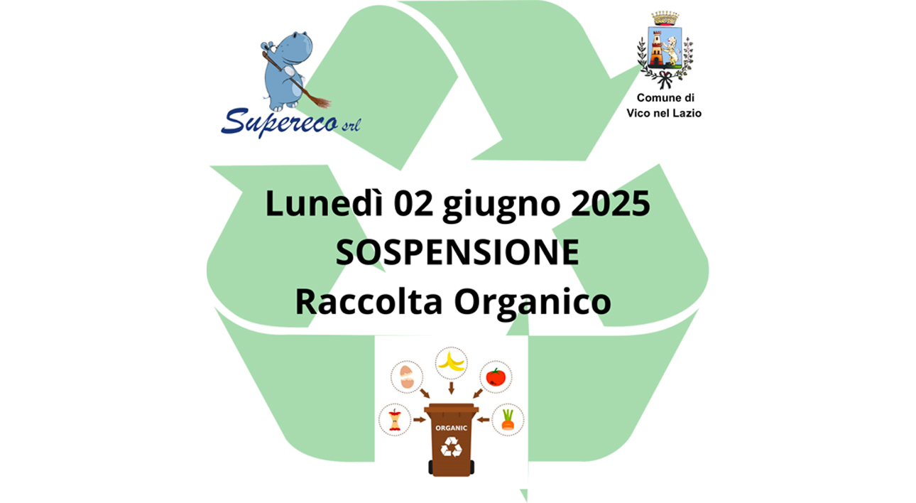 Sospensione raccolta organico 2 Giugno 2025